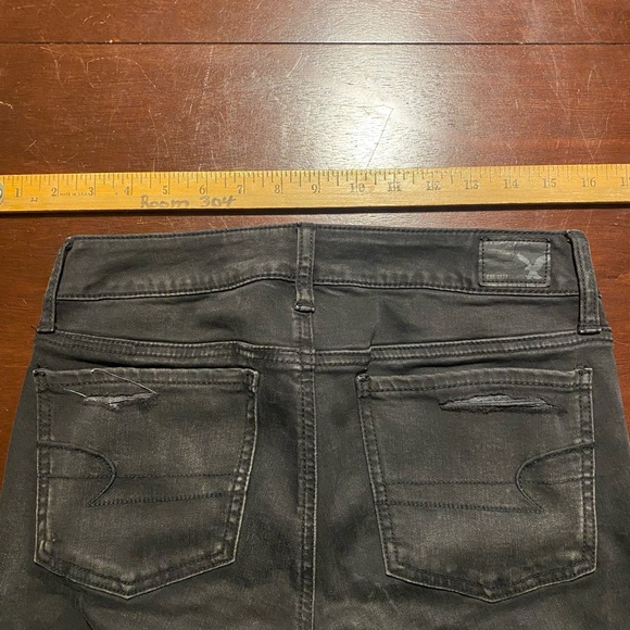 Womens Jegging Jeans American Eagle Denim Size 2 Black - Picture 8 of 9
